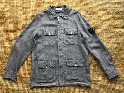 2003 PAUL HARVEY STONE ISLAND COMPACT LINO FLAX JACKET SZ LARGE