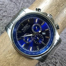 Invicta Specialty Men 1834 Chronograph Silver Tone Quartz 46mm Watch 7 1/2"