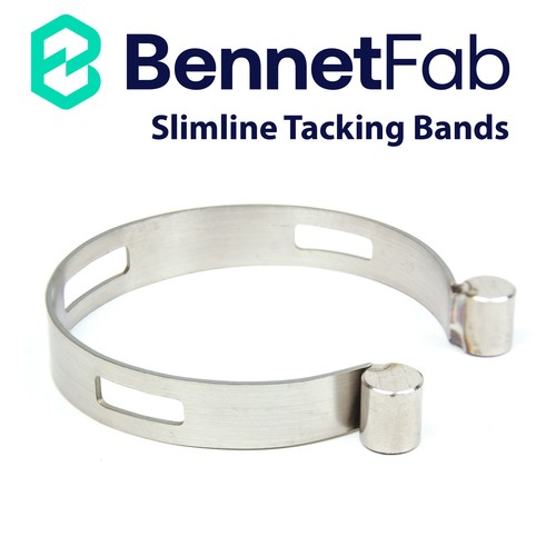 Juego de 4 abrazaderas Bennet Fab de acero inoxidable SLIMLINE de 2,5’’- 4’’ hágalo usted mismo - Imagen 3 de 3