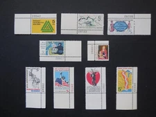 1966 #1314a-1322a Plate # Singles "Tagged Varieties"  MNH OG VF Scarce #2c