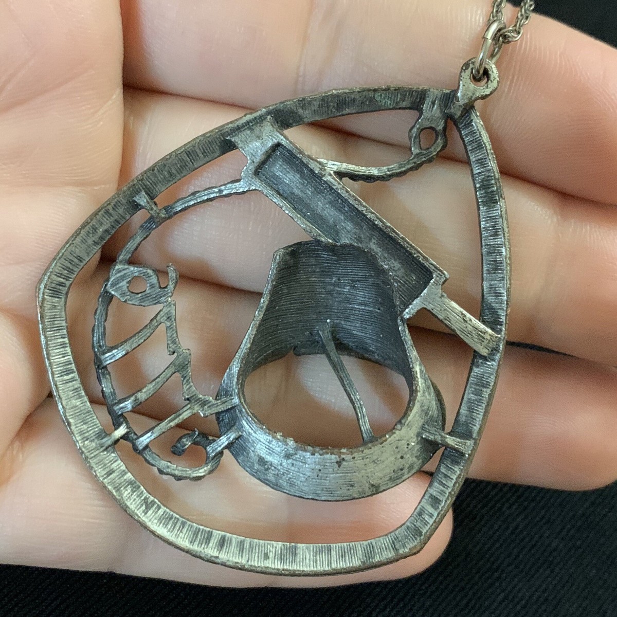 Vtg Liberty Bell 1776 Pendant Chain Necklace Patriotic USA