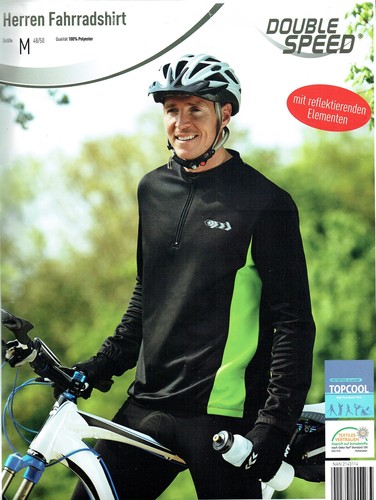 Herren Fahrradhose Fahrradshirt mit reflektierenden Elementen Coolmax Radhose - Bild 4 von 4