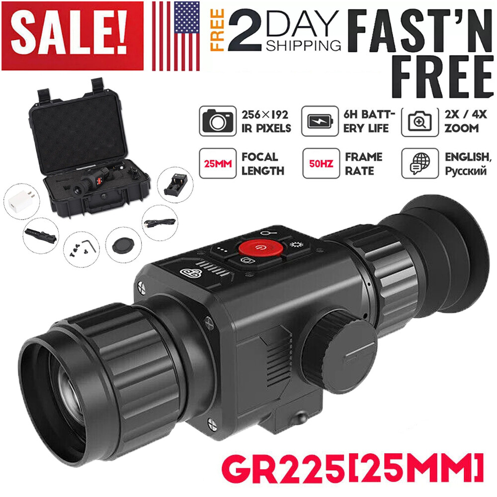 Thermal Night Vision Riflescope for Hunting - 25mm/12um Long-Range