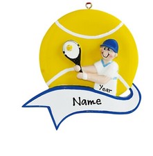PERSONALIZED Male Tennis Player Serving - Christmas Ornament 2023 Keepsake Gift