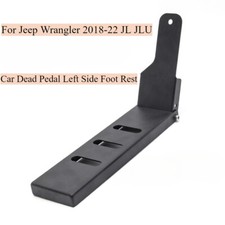 Black Metal Car Dead Pedal Left Side Foot Rest For Jeep Wrangler 2018-22 JL JLU