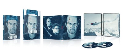 FLIGHT RISK (U.S. EXCLUSIVE STEELBOOK 4K Ultra HD +Blu-ray +Digital, 2025) NEW