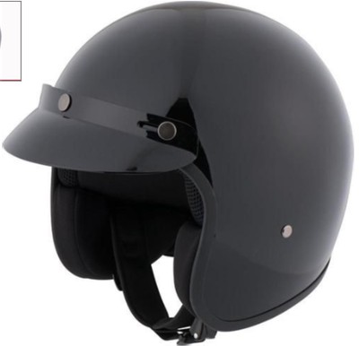 CASCO MOTO JET NERO LUCIDO SCRAMBLER CAFE RACER VINTAGE RETRO BMW TRIUMPH  TG XXL | eBay