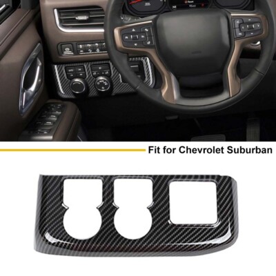 For Chevy Suburban/Tahoe 2021-23 Carbon Fiber Headlight control panel Trim Cover