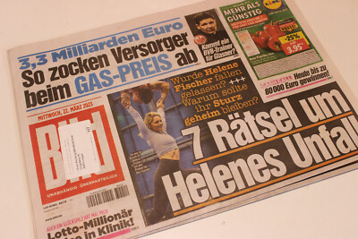 BILDzeitung 22.03.2023 März Geburt Geburtstag  Helene Fischers Unfall
