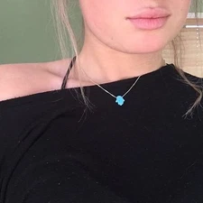 Opal Hamsa Hand Necklace, Waterproof, 925 Silver Gold Vermeil, Gift for Her