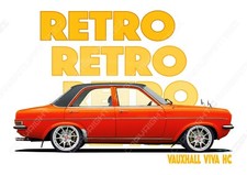 VAUXHALL VIVA HC t-shirt. RETRO. CLASSIC CAR. MODIFIED. OLD SKOOL. 