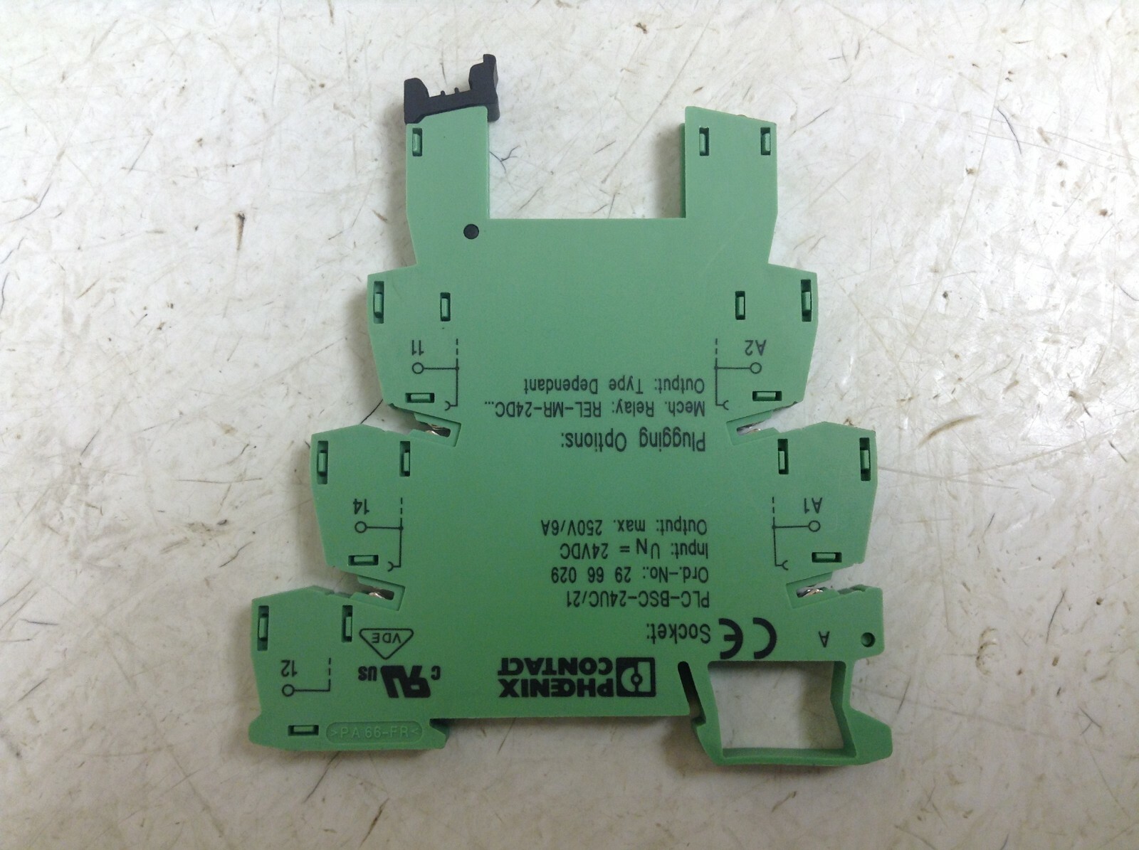 Phoenix PLC-BSC-24UC/21 Solid State Relay Base 29 66 029 2966029 ...
