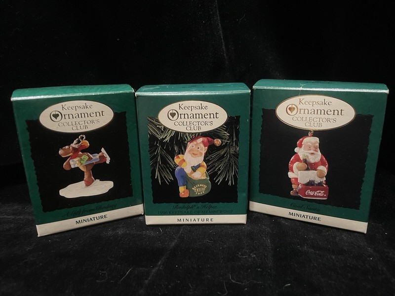 Miniature Hallmarks Christmas Tree Ornaments Lot