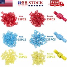 150 Male Female Insulated Wire Terminal Spade Crimp Connector Set 10-22 Gauge