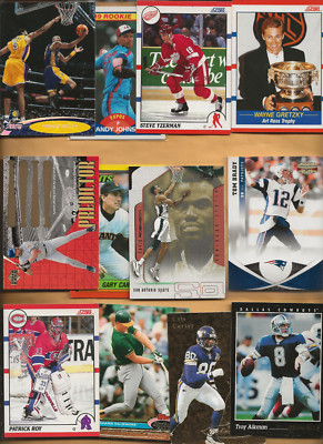 (100) Huge Random Star Card LOTS RC HOF NFL MBA MLB NHL 100 Cards No Commons