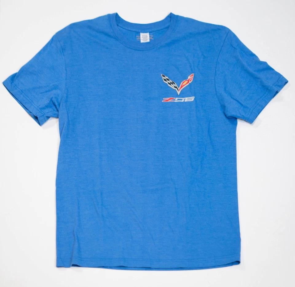 Camiseta Chevy Corvette Racing Z06 Track Hombre Talla XL Azul 21.5x29 Foto 3 de 4