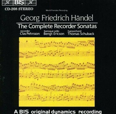 Handel The Complete Recorder Sonatas CD