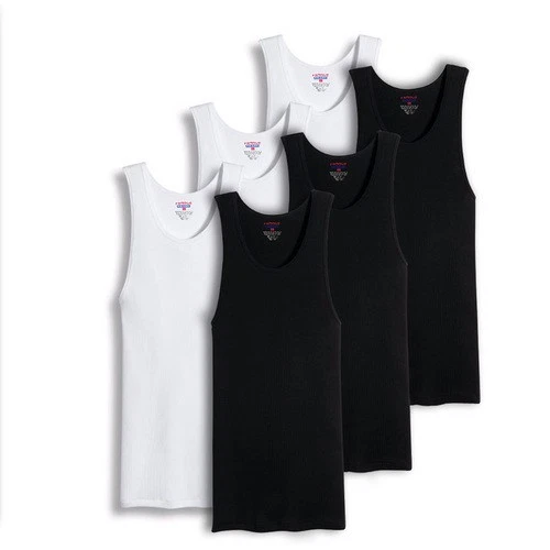 Mens 100% Big And Tall Cotton Tank Top Wife Beater A-Shirt Undershirt Ribbed - product listing photo