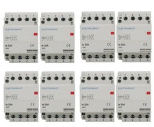 Lot of 8 Pcs, 4 Pole Contactor , 50A 40A NO 120V Coil Lighting 40Amp, Silent DIN