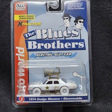 Autoworld '74 Dodge Monaco Bluesmobile Slot Car White Lightning Chase