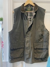 Greenbelt Waxed Gilet XL Mens Country Vest Tartan Lined Barbour Shooting Jacket
