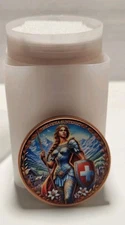 Swiss Helvetia Suntenbit 1 oz .999 Colorized Copper Round 1 Tube of (20) Rounds 
