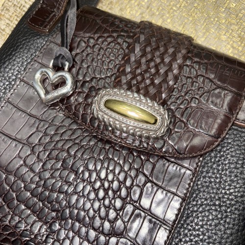 Brighton Leder Handtasche 2 Riemen schöner Zustand Herz Accessoire - Bild 2 von 12