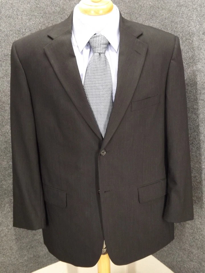 Pronto Uomo Suit 42S Charcoal Gray 100% Wool 36x26 Pleated Pants 2 Piece Stretch - Image 2 of 4
