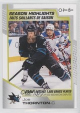 2020-21 O-Pee-Chee Season Highlights Joe Thornton #592 HOF 01ks
