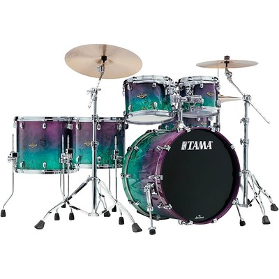 TAMA Starclassic Walnut/Birch 5-Piece Shell Pack w/22'' Bass Nebula Mappa Burl Fd