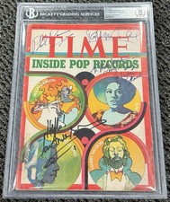 Ian Anderson Roberta Flack (4 Sigs) Signed Autograph 1970 Time Magazine Beckett
