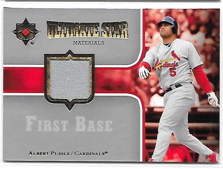 2007 ULTIMATE COLLECTION ALBERT PUJOLS ULTIMATE STAR GAME USED JERSEY CARD GOLD
