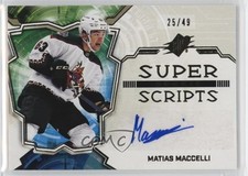 2022-23 SPx Rookie Superscripts Gold 25/49 Matias Maccelli #SSR-MM Auto 13y0