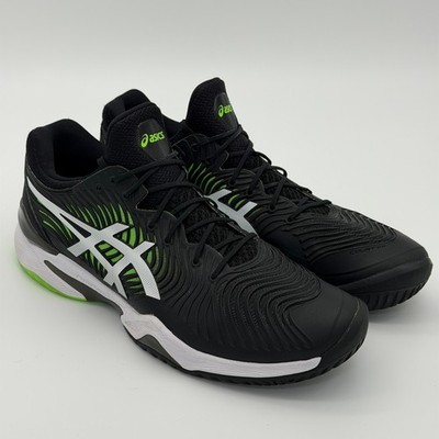 Asics Court FF 2 Mens Tennis Shoes Black White Green 1041A083 Size