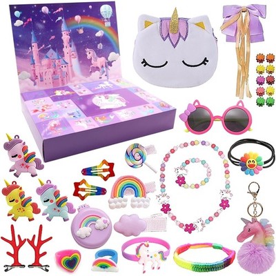 Adventskalender 2025 - Prinzessin Edition mit Halskette und Haar Accessoires