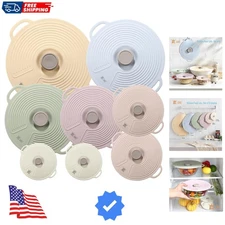 8-Piece Silicone Microwave Lids - Colorful, Easy-Clean, Food Storage Solutions