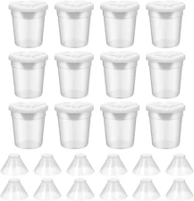 12 Packs Paint Cups with Lids for Kids No Spill Learning Color Cups Reusable