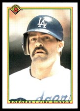 Kirk Gibson 1990 Bowman #97 Dodgers MLB READ FREE SHIPPING AutographDen