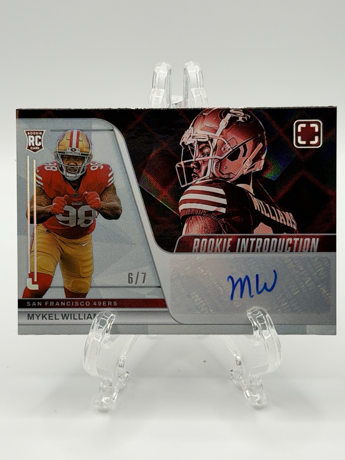 Mykel Williams #/7 2025 Panini Photogenic White Rookie Intro Autograph #RKI-MWS