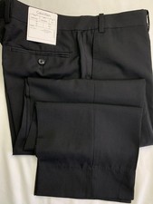 Calvin Klein Men's Dress Pants Black Wool Flat Front NWT Size 35W