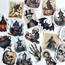 Halloween Creepy Stickers Horror Junk Journal Collage Scrapbooking Cards