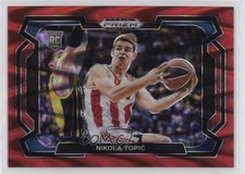 2024 Panini Prizm Draft Picks Red Seismic Variations 91/225 Nikola Topic #10 9p5