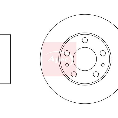 Apec Bremsscheibe Vorne Fiat Ducato 250 2006, 5 LöCher, Ø280Mm, BelüFtet-image