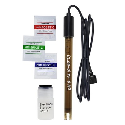 200cm 014pH Probe Test BNC Connection High Accuracy pH Electrode Lab Industry