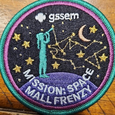 GSEM Mission Space Embroidered Patch for Apparel, Bags, Crafts
