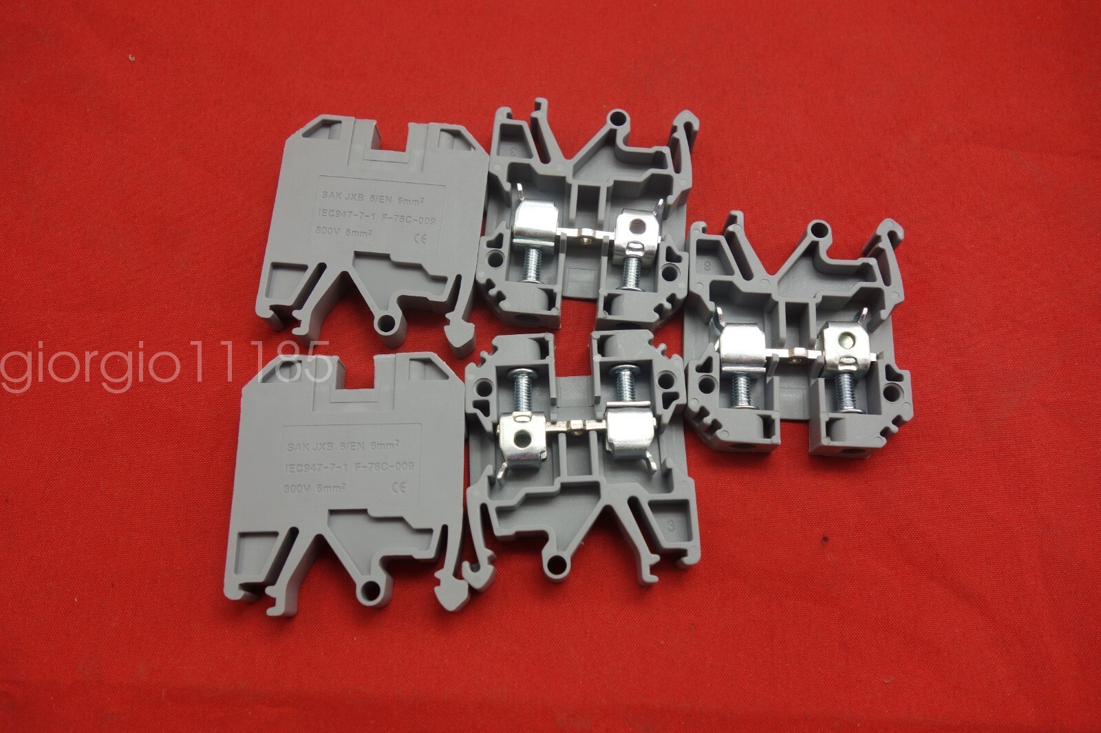 10PCS SAK/JXB 6EN Din Rail NS35 Type Combined Terminal block with one cover