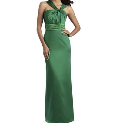 Alfred Angelo Satin Gown Women 4 Emerald Green Bridesmaid Evening Formal |  eBay