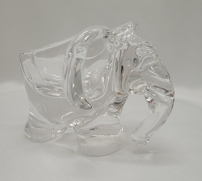 Vintage Vannes Le Chatel Crystal Elephant Dish