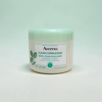 Aveeno Clear Complexion DAILY CLEANSING PADS 28 Pads SEALED Disc d