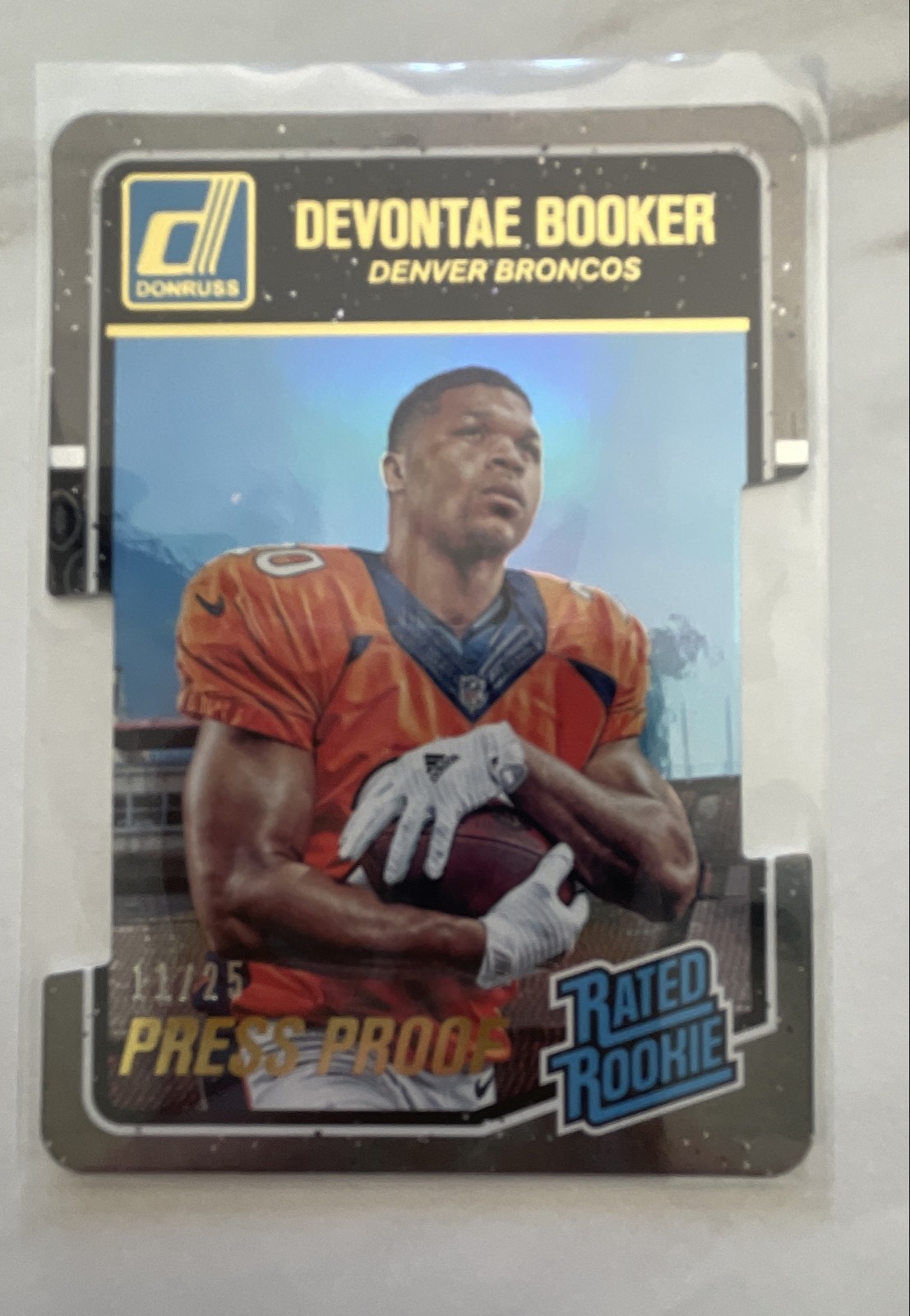 2016 Donruss - Rated Rookies Devontae Booker #366 Press Proof Silver Die-Cut /25
